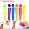 Ice Cream Tools 1/6 silicone ice cream mold DIY popsicle manufacturer summer ice cream yogurt jelly popsicle mold DIY kitchen tool accessories Q240425