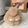 Keychains Lonyards imitez Bunny Fur Hairball Mini Bags de lapin Pentures Pendentif Pendre Keychain pour les accessoires de porte-clés