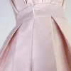 Kjolar vintage elegant kändis hög midja matt satin kjol för kvinnor dammiga rosa vita svart formella tillfällen ol arbetskläder 2024