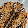 Męskie koszulki luksus królewskich mężczyzn w stylu krótkiego rękawu Paisley wydrukowana koszula Chemise Homme de lukse ropa para hombre