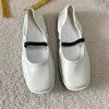 Casual Shoes 2024 Spring Importerade lammskinn Flat Mormor Ballet för kvinnor
