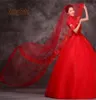 Veaux de mariée blanc Ivoire rouge court mariage appliques de mode voile voile de Mariee velos novia mariage Duvakljj1243232190