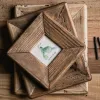 Frames Rustic Retro Style Photo Frame For Tabletop Home Decoration, Handmade with Natural Brown Pine Wooden Picture Frame