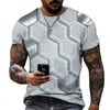 Herren T-Shirts 3D T-Shirt für Männer Mode Hip Hop O-Neck Kurzarm Tops abstrakte Harajuku Herren T-Shirts Übergroße Tees-Shirt Man Clothingl2404