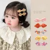 Hair Accessories 3 Pcs/Set Children Plaid Colors Floral Bowknot Ornament Clips Sweet Baby Girls Barrettes Hairpins Kids