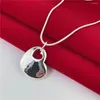 Anhänger Saiye 925 Sterling Silber Sod Heart Glatte Anhänger Halskette Kette für Frau Mann Hochzeit Verlobungsfeier Charme Schmuck Schmuck