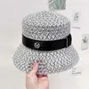 Wide Brim Hats Bucket Hats New Summer Bucket Hats C For Women Fashion Hollowout Spring Fisherman Hat With Blet M Female Outdoor Suncreen Beach Hat Gift J240425