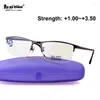 Sunglasses Rectangle Unisex Reading Eyeglasses Simple Presbyopic Spectacles Frame Clear Resin Lens Computer Work Glasses 190