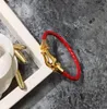 Bracelete de couro de ferradura com bracelete de aço de aço de aço de aço de aço de aço de aço inoxidável