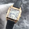 Cadran travaillant des montres automatiques Carter New Sandoz Series Square Mécanique Watch Womens