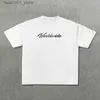 Camisetas masculinas camisetas de mata de rua y2k letra de hip hop impressão gráfica redonda de algodão de algodão masculino Harajuku gótico de manga curta Topsq240425