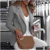 Kvinnorjackor Luxury Coat Women Autumn Winter Clothes ol Busseness Jacka plus storlek 5xl Casual Veste Femme Slim Button Ladies Casaco DH5PS