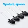 Flatware desechable Cucharas de 50 piezas empaquetadas individualmente con gelatina de helado de plástico en forma de pala D