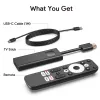 Stick Ubisheng Android TV Stick GD1 4K Akış Medya Oyuncusu Amlogic S905Y4 2G DDR4 16GB Netflix Google Sertifikalı WiFi Set Üst Kutusu