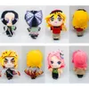 Fyllda plyschdjur Anime Devils Blade Figures Nezuko Tanjiro Inosuke fylld PP Bomull Plush Toy 20cm Demon Slayer Cartoon Doll Xmas gåva för barn