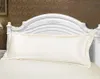 Cuscino lungo copertura cuscino solido bianco copertura in seta in raso tessile da casa 1pc 2 dimensioni per camera da letto33 240423