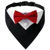 Accessoires Sucado Bow Tie Dog Collar Tuxedo Bandana Verstelbare formele puppy driehoek nekkleding voor bruiloft verjaardagskledingcosplay feest