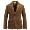 Mäns kostymer blazers mens kostym retro mode corduroy smal passform fast färg manlig personlighet jacka stor storlek m-4xl179j