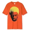 T-shirt maschile Dennis Rodman Hip Hop S-shirt Streetwear 90 Rodzilla Vintage Summer Fashion Street Cotton Men New Tee Tshirt Womens Clothingl2404