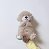 30 cm bébé respirant ours enfants apaisant la loutre en peluche jouet mignon koala éléphant mouton music companion souilleur et poupée légère 240422