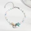 Bracelets de charme Boho Blue Blue Starfish Bouded Bracelet Fomen Femmes Soel Shell Pendant Handmade Amitié ajusté Bijoux