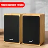 Multimedia Notebook Computer Audio Desktop Home Mini Sound Box Wooden Subwoofer Actieve USB Wired Bluetooth SERS 240422