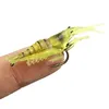 10pcs simulación suave de camarón de gambas de gambas cigüeñales de cigüeñal de pesca señuelos de pesca de cebo artificial wobblers para trolling