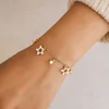 Beaded Stainless Steel Anklets Exquisite Elegant Stars Pendant Metal Chain Light Luxury Korean Fashion Anklet For Women Jewets Gifts