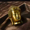 Northeuins Resin Creative Asie du Sud-Est Antique Bouddha Head Statues Golden Miniature Figurines Zen Home Interior Decor Objets 240416