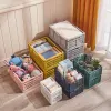 Baskets Collapsible Crate Plastic Folding Storage Box Desktop Holder Cosmetic Sundries Toy Clothing Storage Basket Home Office Organizer