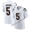 2024 남자 9 Joe Burrow Football Jerseys 5 Tee Higgins 1 Ja'marr Chase 축구 유니폼 크기 S-3XL