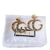 Populära lyxiga känsliga färg Diamond Charm örhängen designad för kvinnorörhängen Designer smycken 18K Guldpläterad utvalda tjejtillbehör kärleksgåva