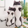 Cuscino ins Girls adorabile husky da 50130 cm divano letto morbido comodo comodo decorativo cuscino lungo bambino di compleanno per adulti regalo carino regalo carino