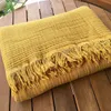 Blankets Swaddling Baby Blankets Newborn 4 Layers New Born Muslin Swaddle Tassel Baby Blankets Cotton Throw Blanket Solid Bedding Sofa Cover