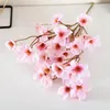 Fleurs décoratives 40 cm de soie de soie artificielle cerise pour la décoration de maison mariage de la Saint-Valentin de Noël de la Saint-Valentin