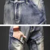 Men's Jeans Vintage Punk Jeans Men Plus Size 40 44 Denim Pants Fashion Streetwear Cargo Jeans Pants Plus Size 40 44 Trousers Male Bottoms 240423