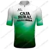 مجموعة سباقات 2024 Team Caja Rural Cycling Jersey مجموعة الرجال ملابس الصيف الطويل الأكمام طقم قميص دراجة نوبة دراجة سراويل مريلة