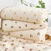 Blankets Swaddling 3D Minky Dot Baby Blanket Newborn Cotton Gauze Blanket Toddler Rainbow Leopard Print Super Soft Muslin Throw Swaddle Wraps