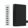 Chargers 10 USB -порты Quick Charge Station Station с кабелем 50 Вт US au Eu UK KR Plug для iPhone iPad PC Kindle Multi USB -зарядное устройство