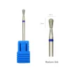 Bits hytoos redondo bits de perfuração de unhas redondos 3/32 "Cutícula russa Bit rotativo Diamond Burr Drills Electric Machine Nails Acessórios Ferramenta