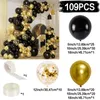 Party Decoration Black Gold Balloon Garland Arch Kit Latex Confetti Happy 30 40 50th Year Old Birthday Decor Anniversary