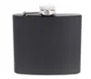 6oz Portable Pocket Rostfritt stål Höftkolv Flask Matt Black Whisky Wine Pot Drinker Alcohol Bottle Travel Tour Drinkware JY19911013