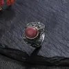 Cluster Rings High Quality 925 Sterling Silver Natural Tiger's Eye Stone Rhodochrosite Finger Fine Jewelry Vintage Ring For Women