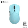 Delux M800PRO Gaming Mouse Wireless TriMode Connection PAW3395 26000DPI 6 Programmable Buttons Macro Colorful Mice for PC Gamer 240419