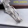 AP Moissanite Wrist Watch Royal Oak Series 18K All White Gold Origin Original Fritillaria Quartz Womens Watch 67602BC 33 mm