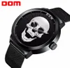 MEN039S Bekijk Dom Cool Bone Luxury Brand M1231 Creative Clock Black Male Watch Skull Style Quartz Men Watches Relogio Masculin5113611