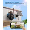 Wireless Outdoor Security Camera with Battery, Solar Powered, Color Night Vision, Weatherproof, Home Surveillance Cameras Outside