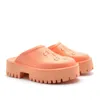 designer sandaler tofflor glider glider skjutreglage sandal kvinnors glid g rum hög perforerad ihålig gelé färger gummi ensam svart röd vit orange rosa grön#56#