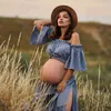 Maternity Dresses 2 in 1 100% Cotton Maternity Photo Shoot Dress Cotton Pregnancy Photography Dress