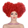 Wigs and hair pieces Queen of Hearts wig Alices Adventures in Wonderland COS anime full set Halloween role-playing accessories